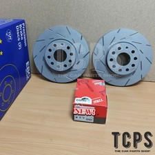 FOR AUDI A5 3.0 TDI 07-17 EBC GROOVED REAR BRAKE DISCS 300MM AND TRW REAR PADS