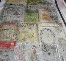 Job lot of clear craft stamps bundle
