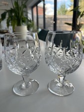 Pair Of Royal Doulton Belvedere Crystal Brandy/ Snifter Glasses discontinued VGC