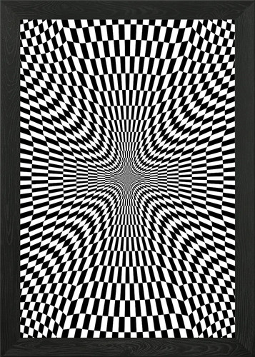 Illusion optical framed wall - a,