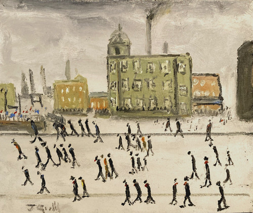 Playing football signed oil - "playing, football"