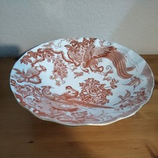 Crown Derby Red Aves  fruit bowl 10.5"across