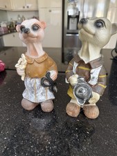 Meerkat Garden Ornaments Pair