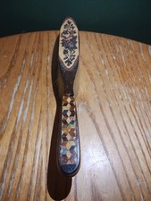 Antique Tunbridge Ware Brush Tumbling Block And Mosaic Rare 10 Inches