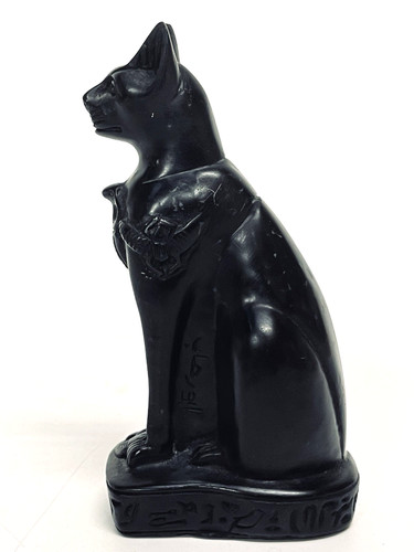 Black egyptian stone bastet - egyptian,