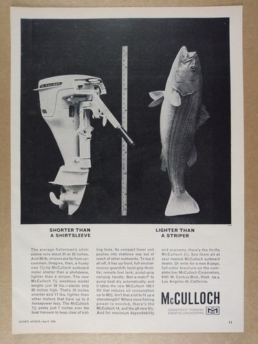 1964 mcculloch 2 outboard - 7, 1/2