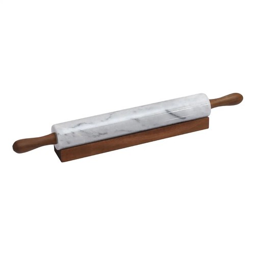 Solid marble rolling pin with - marble,