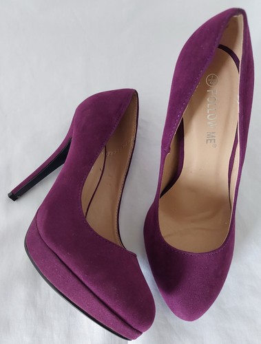 Follow purple faux suede - follow,