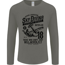 Skydiving Extreme Sports Skydiver Freefall Mens Long Sleeve T-Shirt