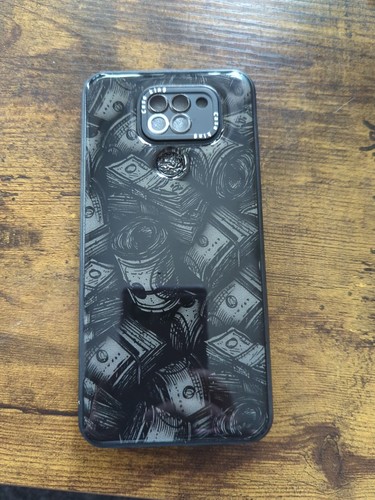 Black phone case with rolls - phone,