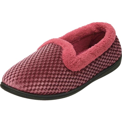 Ladies pink cushioned slippers - ladies,