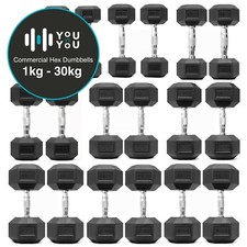 Hex dumbbells weights rubber - hex,