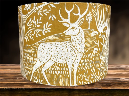 Mustard yellow stag table lamp - yellow,
