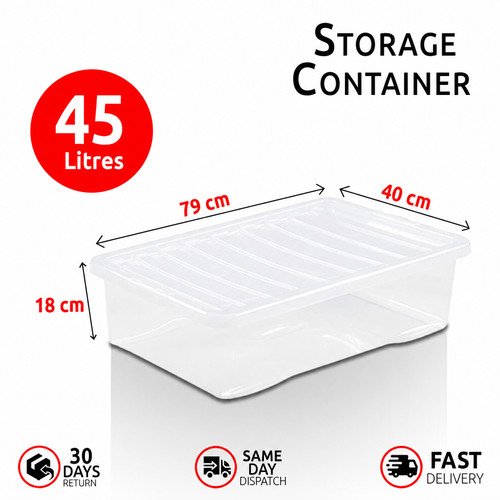 45l clear plastic - 45l, storage