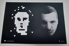 SPACE INVADER + ZEVS Postcard