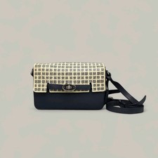 Mulberry Bayswater  Shoulder Bag in Midnight Blue and Dotty Cream  Lather