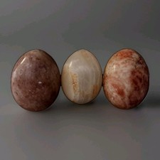 3 Stunning Onyx Marble Eggs