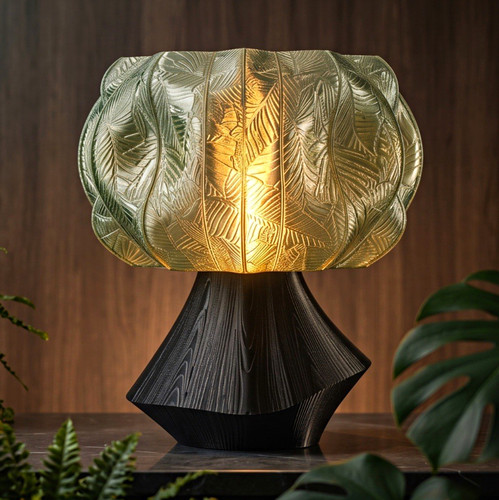Modern table lamp leaf - modern,