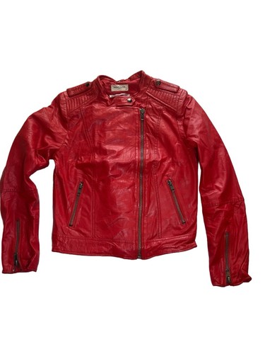 Red leather italian - leather, vintage