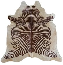 Real Cowhide Rug Printed Zebra