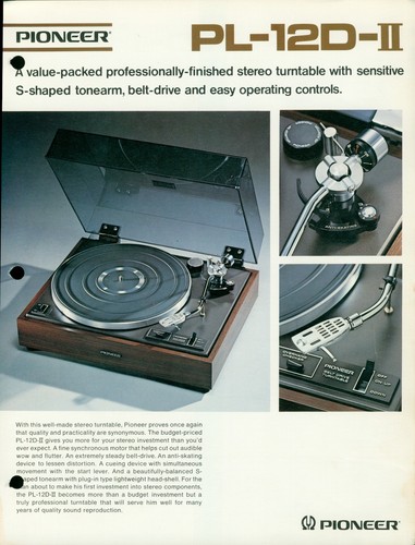 C1974 pioneer 12d ii - c1974, pl-12d-ii