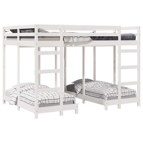 Triple bunk bed frame - bunk, solid