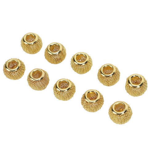 10pcs beard beads metal hollow - beard,