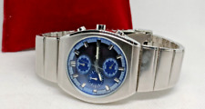 Rare ACCU.2 Tokyo Design Mens Blue Dial Steel Chronograph Watch VGC & WORKING