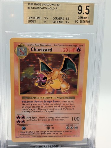 1999 base shadowless charizard - base,