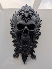 Ornate Skull & Flower Wall Art