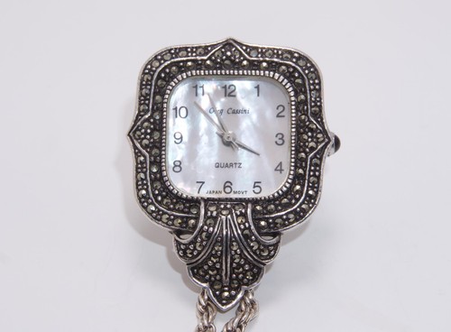 Sterling silver marcasite - silver,