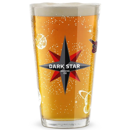 Dark star pint glass - pint, (20oz)