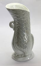 Swan Vase White 10” Tall