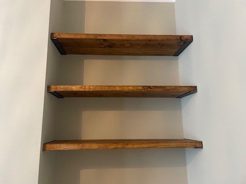 Alcove pine shelves cut any - alcove,