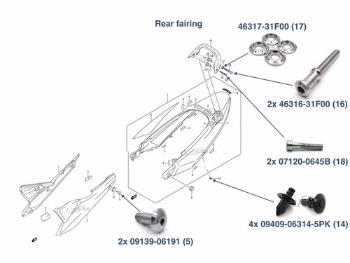 Suzuki gsx650f stainless steel - stainless,