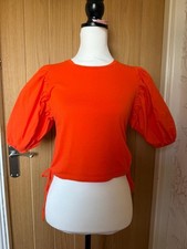 ZARA puff-sleeve ruched-side