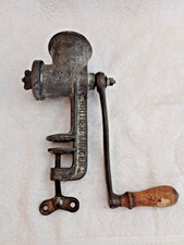 Meat Mincer Hand Crank No. 0 Vintage  Made in England Cast Iron British