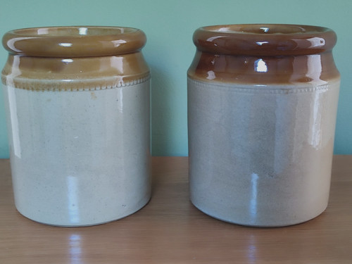 Vintage two tone stoneware - two-tone,