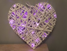 Wicker rattan heart - rattan,