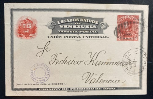 1905 caracas venezuela postal - caracas,