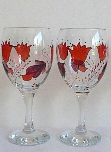 Hand painted flower tulip - flower,