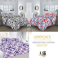 Union Jack Duvet Cover Flag Printed Quilt Cover Bedding Set Pillow Case All Size