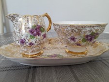 Ashley Bone China Violets On