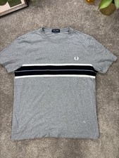 Fred Perry T Shirt Large Grey