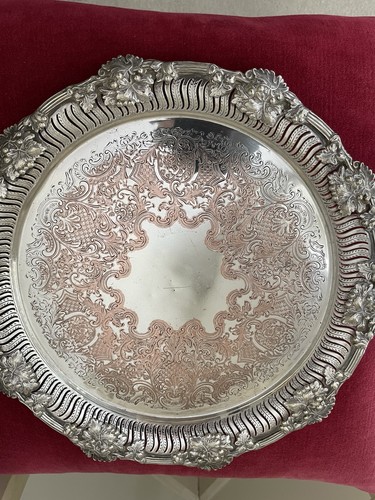 Silver plate pierced gallery - silver,