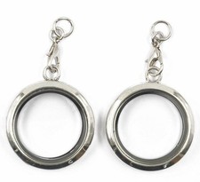 2PCS 30mm Silver Round