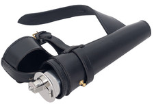 SADDLE HIP FLASK STAINLESS STEEL BATON FLASK WITH LEATHER CASE FOX HUNTING BNWT