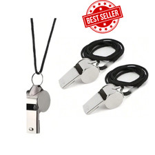 2pc METAL REFEREE WHISTLE WITH