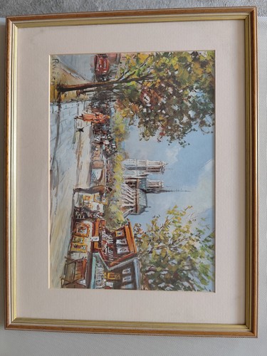 Vintage painting parisian - vintage,