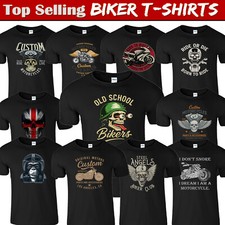 Biker T Shirts Motorcycle Motorbike Cafe Racer Halloween Unisex T-Shirts Xmas